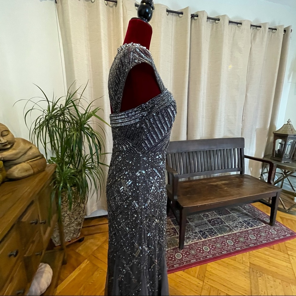 Adrianna Papell long beaded Night Gown - Picture 7 of 10